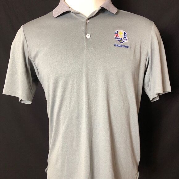 Adidas Men's Medium Gray Short Sleeve 3/4 Button Collared Polo Shirt - Picture 4 of 8